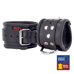 The Red Menottes en cuir pour les poignets Noir